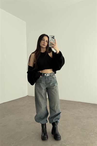 Siyah Salaş Bolero Hırka