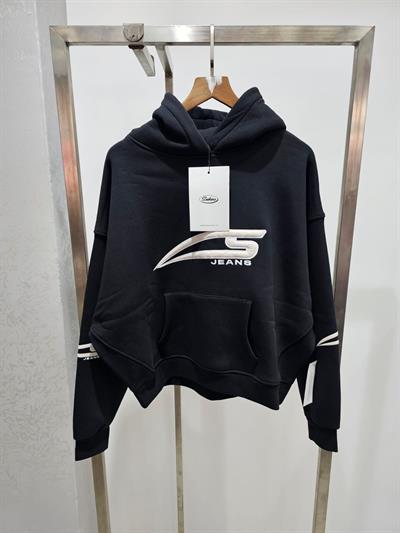 Skrs Logolu Siyah Sweatshirt