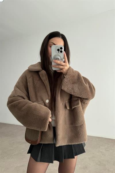 Square Cep Detaylı Yumoş Moka Kaban