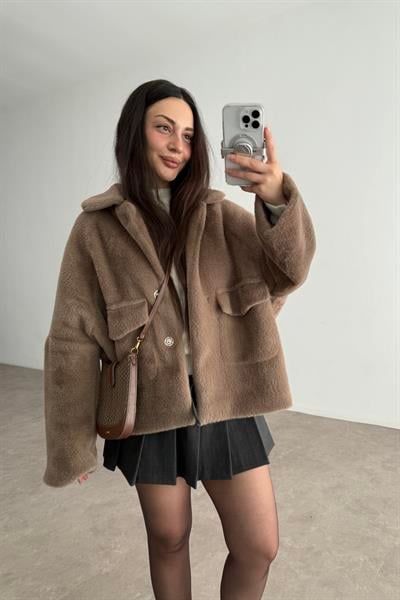 Square Cep Detaylı Yumoş Moka Kaban