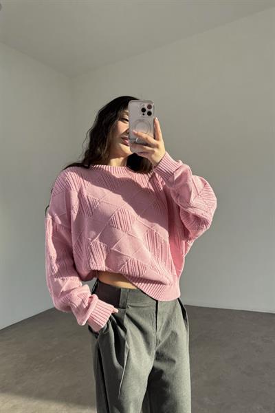 SS Orijinal Pembe Desenli Balon Kazak