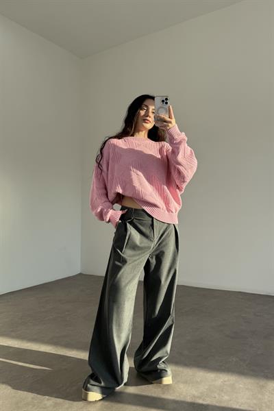 SS Orijinal Pembe Desenli Balon Kazak