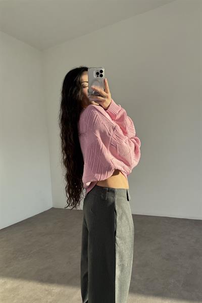 SS Orijinal Pembe Desenli Balon Kazak