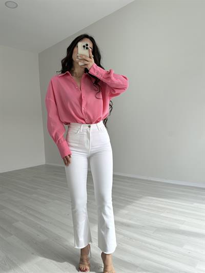 Strdv. Orijinal Beyaz Mini Flare Jean