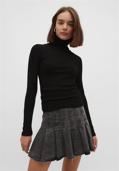 Strdvrs Fitilli Balıkçı Yaka Siyah Body