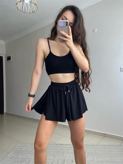 Strdvrs Model Siyah Şort Etek