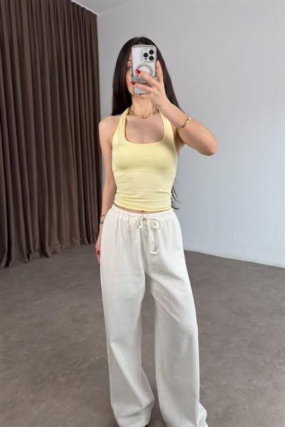 Strteen Boyundan Askılı Sarı Body