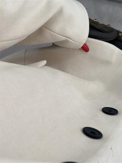 Süet Ekru Klasik Blazer Ceket