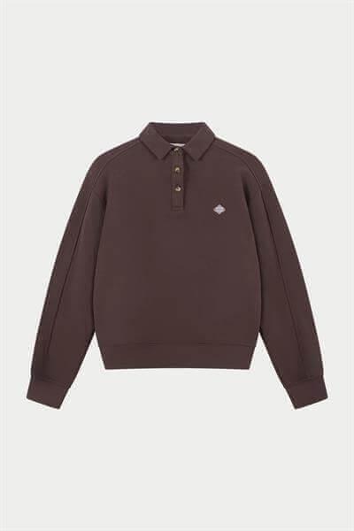T.C.C Orijinal Premium Kahve Polo Yaka Sweatshirt