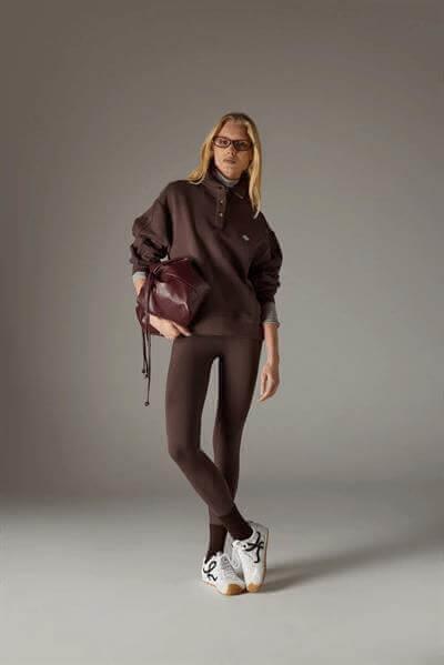 T.C.C Orijinal Premium Kahve Polo Yaka Sweatshirt