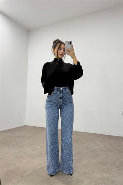 Taş İşlemeli Dream Blue Orijinal Jean