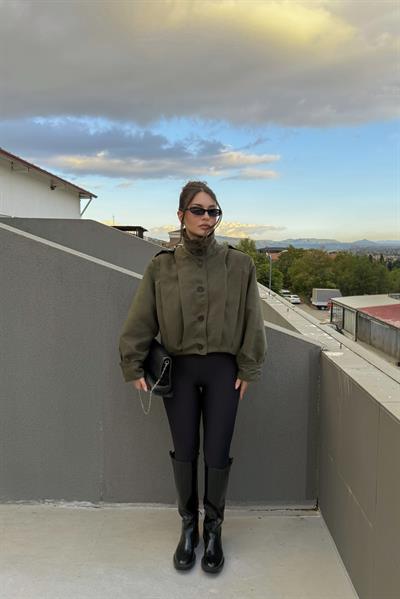 Tiana Süet Haki Bomber Ceket