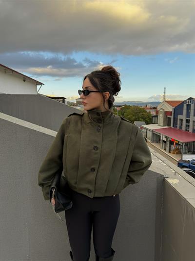 Tiana Süet Haki Bomber Ceket