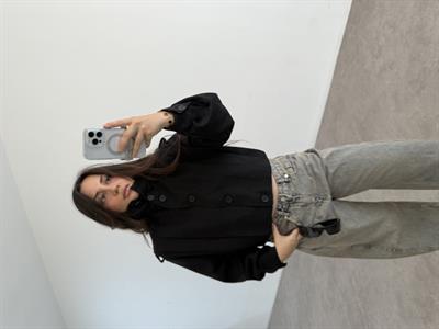 Tiana Süet Siyah Bomber Ceket