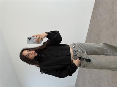 Tiana Süet Siyah Bomber Ceket