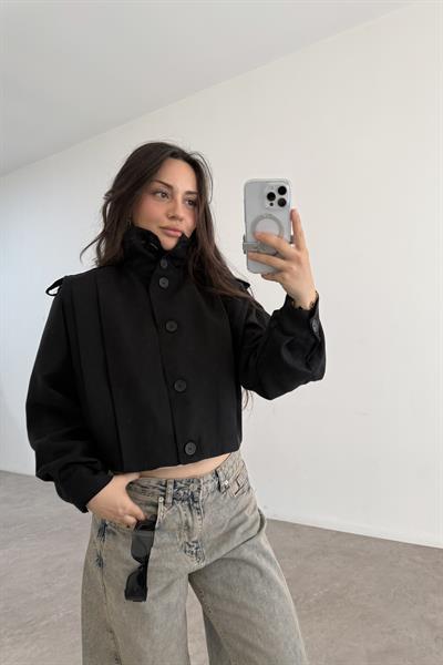 Tiana Süet Siyah Bomber Ceket