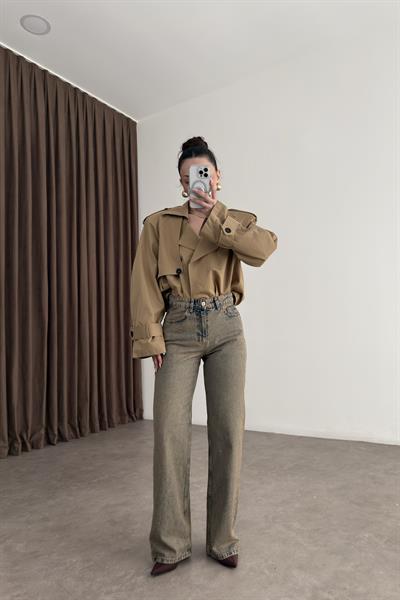 Toprak Yıkama Yüksek Belli Straightfit Jean