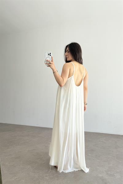 Valeria Premium Ekru Elbise