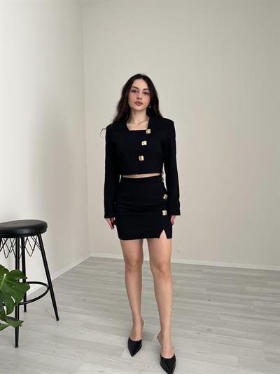 Violet Gold Düğmeli Takım