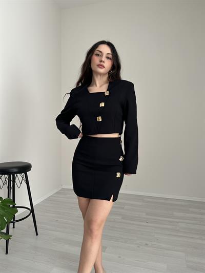 Violet Gold Düğmeli Takım