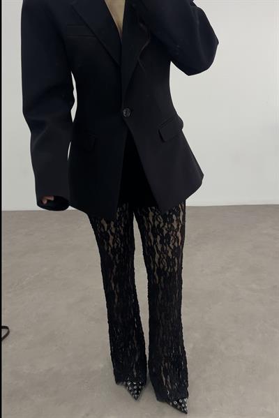 Vitta Siyah Dantel Pantolon