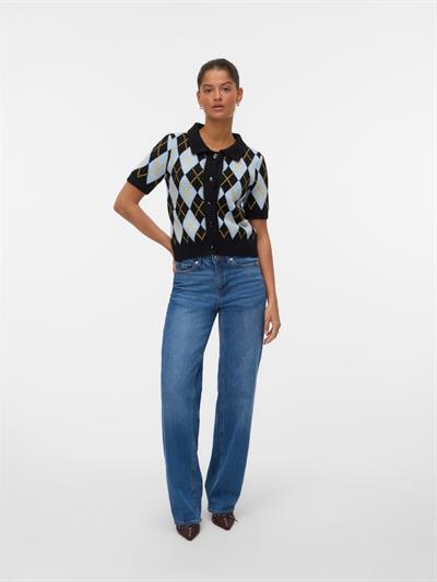 Vro Mda Orijinal Baklava Desenli Mavi Kazak