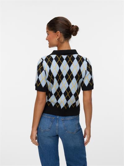 Vro Mda Orijinal Baklava Desenli Mavi Kazak