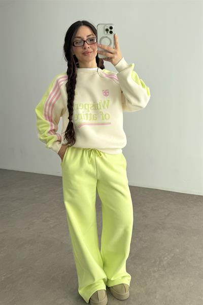 Whispers Yeşil Bej Eşofman Takımı