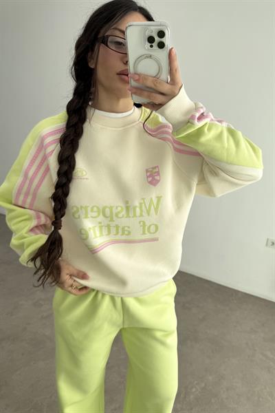 Whispers Yeşil Bej Eşofman Takımı