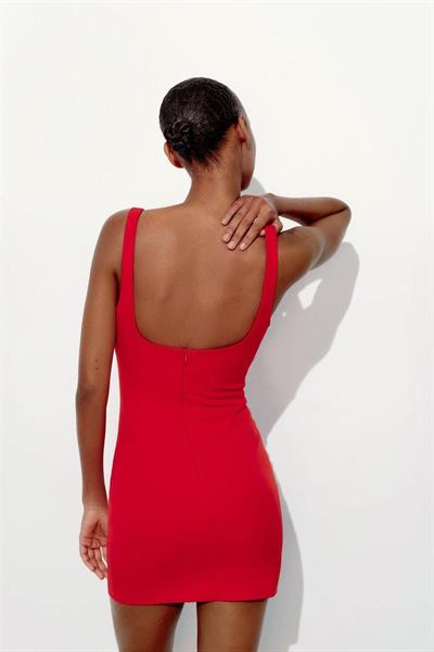 ZR Kırmızı Mini Elbise