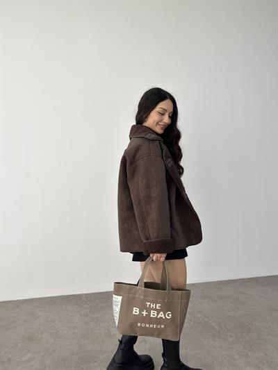 ZR Model Acı Kahve Teddy Mont