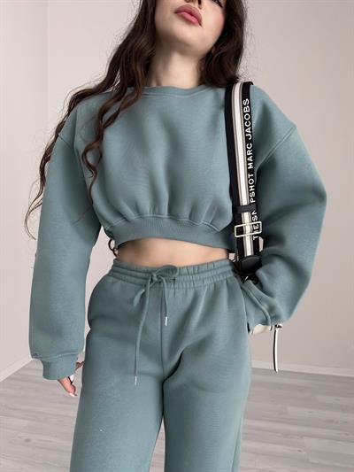 ZR Orijinal Crop Mint Eşofman Takımı