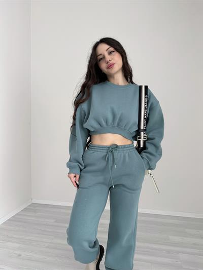 ZR Orijinal Crop Mint Eşofman Takımı
