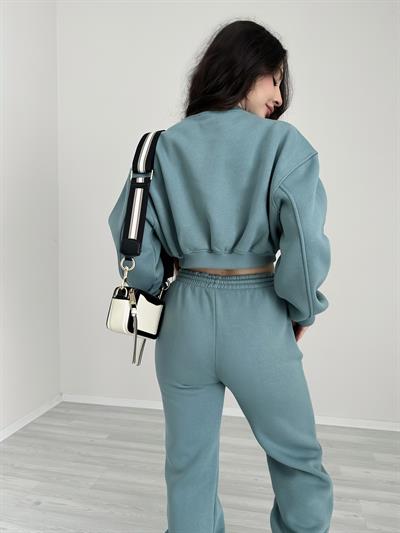 ZR Orijinal Crop Mint Eşofman Takımı