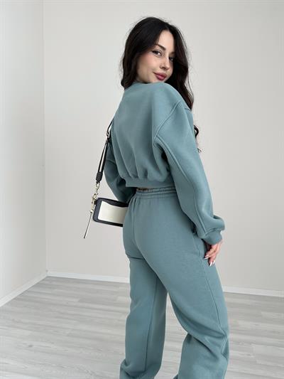 ZR Orijinal Crop Mint Eşofman Takımı