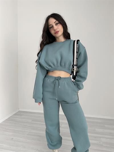 ZR Orijinal Crop Mint Eşofman Takımı