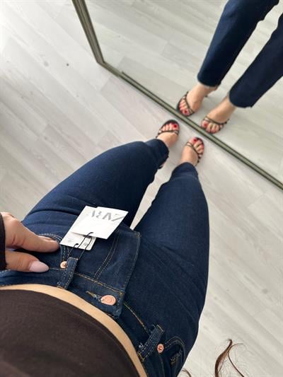 ZR Orijinal Koyu Lacivert Boyfit Jean