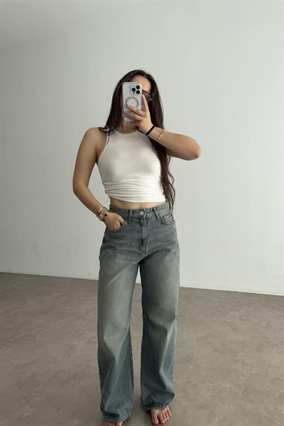 ZR Orijinal Yüksek Belli Rusty Baggy Jean