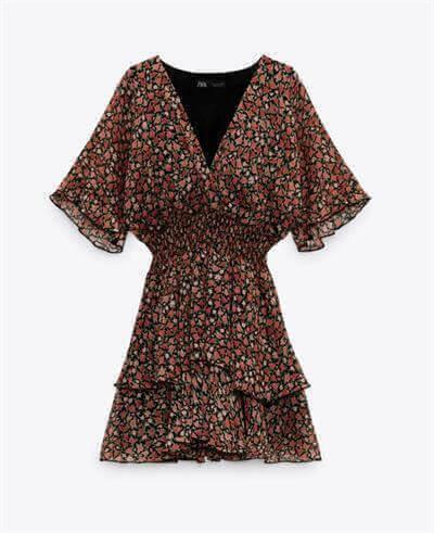 ZR Orj. Şifon Çiçekli Elbise