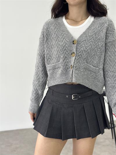 ZR Orj. Gri Desenli Hırka