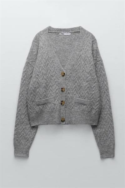 ZR Orj. Gri Desenli Hırka