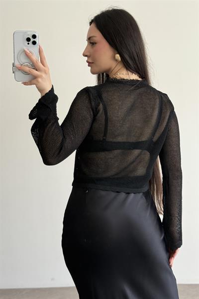 Zr Orj. Merserize Örme Bluz Siyah