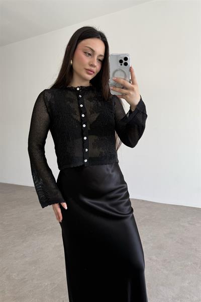 Zr Orj. Merserize Örme Bluz Siyah