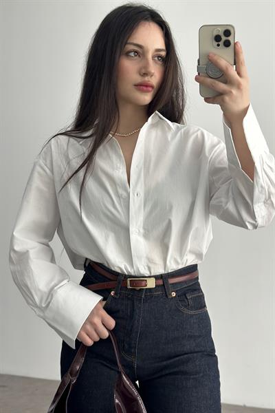 ZR Poplin Gömlek Beyaz 