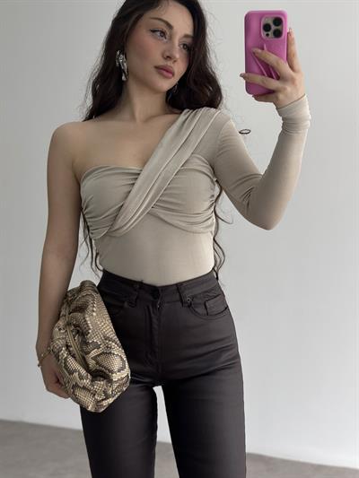 Tek Kol Drapeli Buzzy Zr.  Bluz Bej