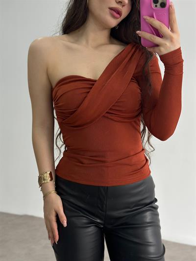 Tek Kol Drapeli Buzzy Zr. Bluz Kiremit