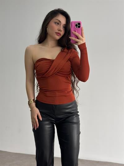 Tek Kol Drapeli Buzzy Zr. Bluz Kiremit