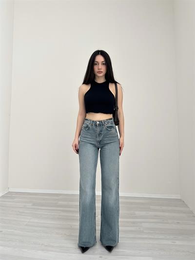 ZR TRF High Rise Wide Leg Jean (Rusty)