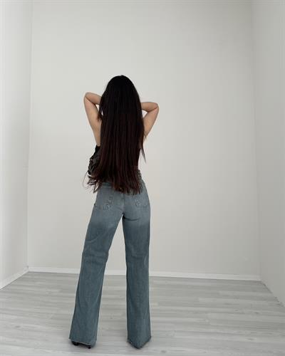 ZR TRF High Rise Wide Leg Jean (Rusty)