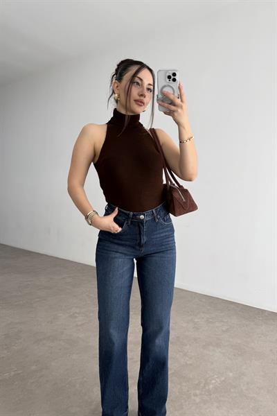 Zr Yüksek Belli Slimfit Mid Blue Jean